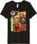 Super Mario Maker 2 Game Play Portrait Grid Background Premium Apparel | US Viral Style | Aesthetic Fit