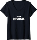 Womens Michael Surname Family Birthday V-Neck Apparel | US Best Seller
