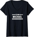 Womens Team Michael - Family Name V-Neck Apparel | Everyday Casual Wear