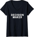 Womens Decision Maker V-Neck Apparel | US Viral Style | Must-Have Style