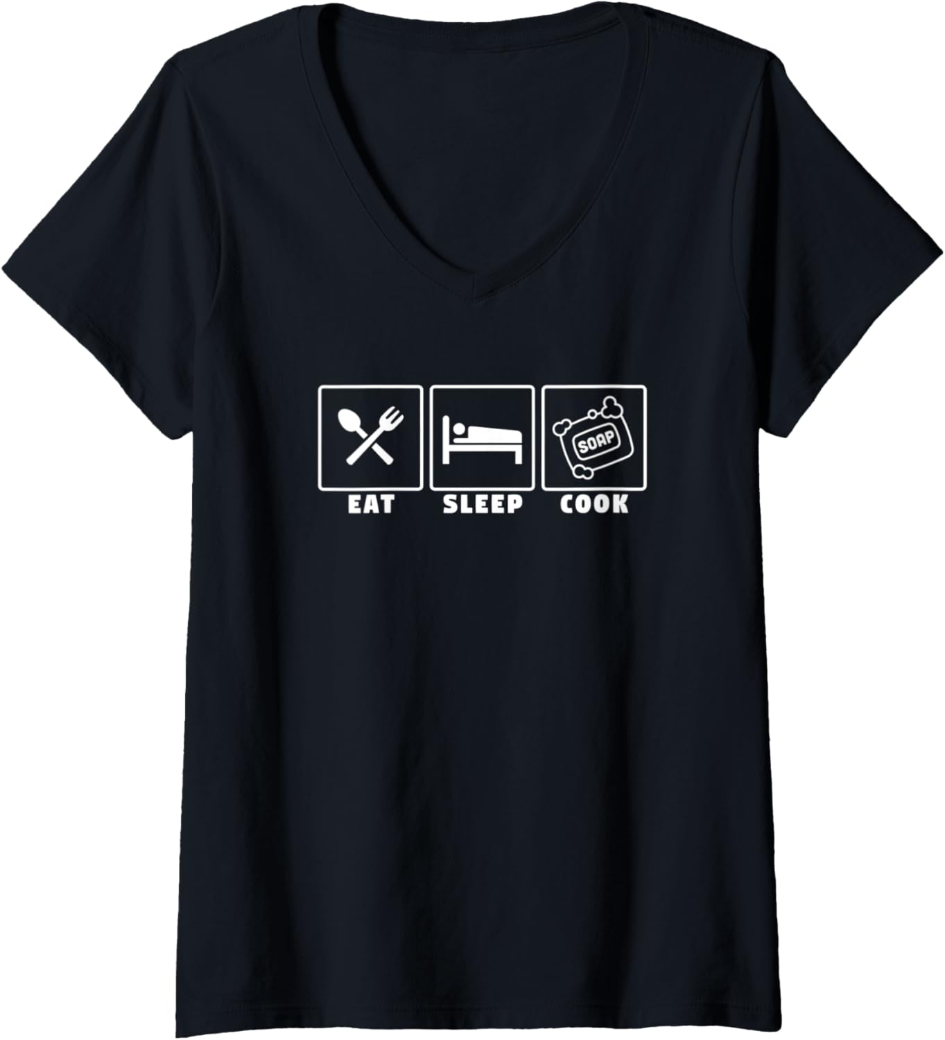 Womens Eat sleep cook soap - saponification soap maker gift V-Neck Apparel | Trending 2025 | Must-Have Style