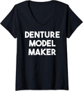 Womens Denture Model Maker V-Neck Apparel | High Search Volume | Comfort Daily Wear