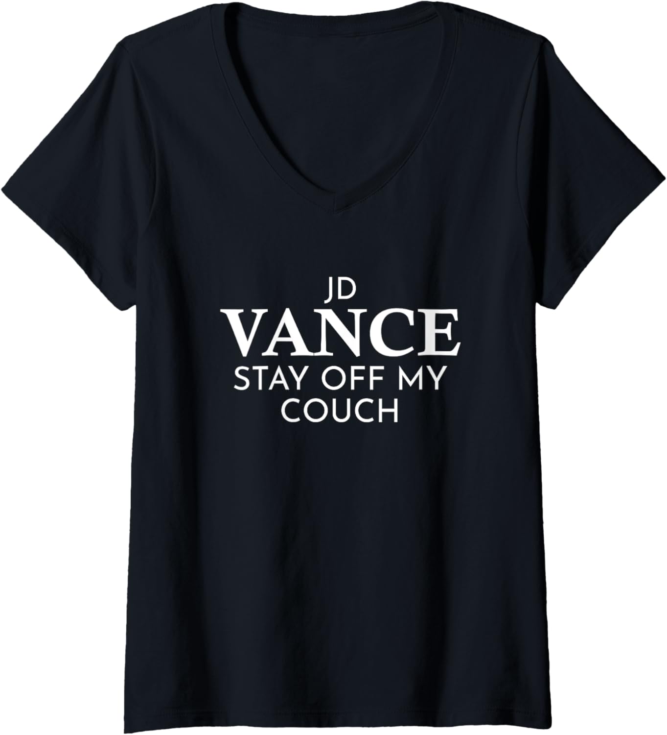 Womens JD Vance - Couch Squatter V-Neck Apparel | Premium Quality