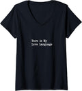 Womens Yarn is My Love Language Funny Yarn Quotes V-Neck Yarn Supply | Premium Quality | Perfect for Crafters