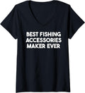 Womens Best Fishing Accessories Maker Ever V-Neck Apparel | Best Seller Pick | Aesthetic Fit