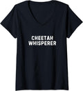 Womens Funny Cheetah Lover Cheetah Whisperer V Neck Apparel Streetwear Style Everyday Wear