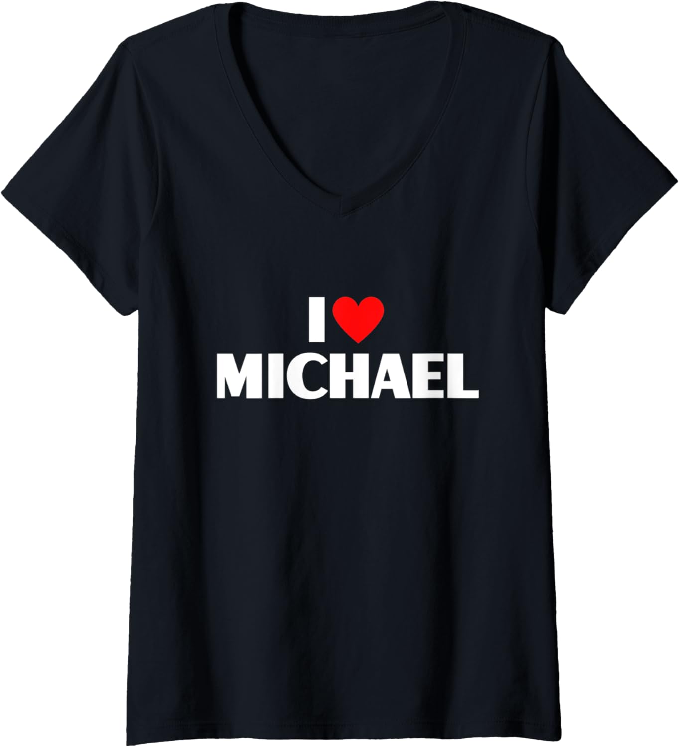 Womens I Love Michael - I Heart Michael V-Neck Apparel | Viral Streetwear Style