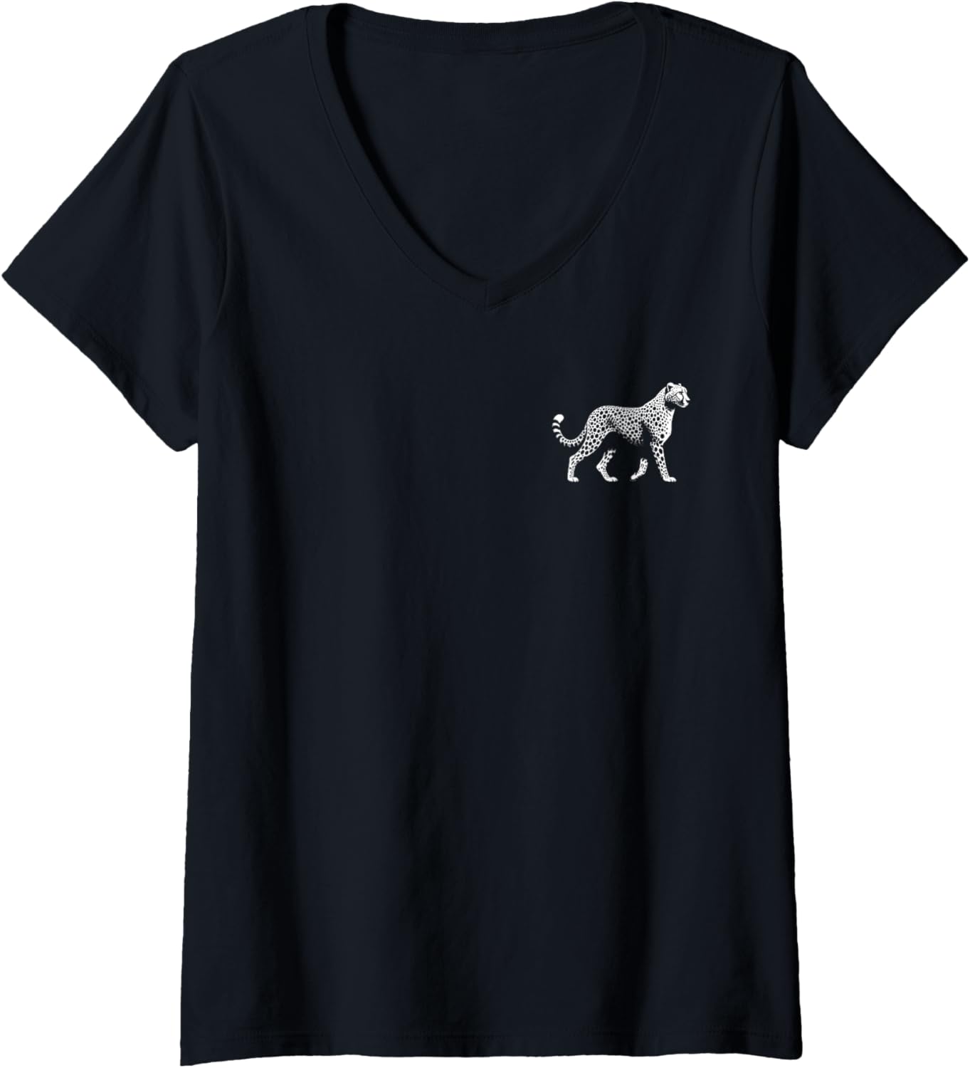 Womens Cheetah Dad Mom Lover Monochromatic Cheetah V Neck Apparel Premium Print Best Seller Look