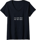 Womens I u2019m Just Here for the Yarn Funny Yarn Quotes V-Neck Yarn Supply | Viral US Pick | Customer Favorite