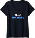 Womens Michael Name Saying for proud Michaels V-Neck Apparel | Premium Quality