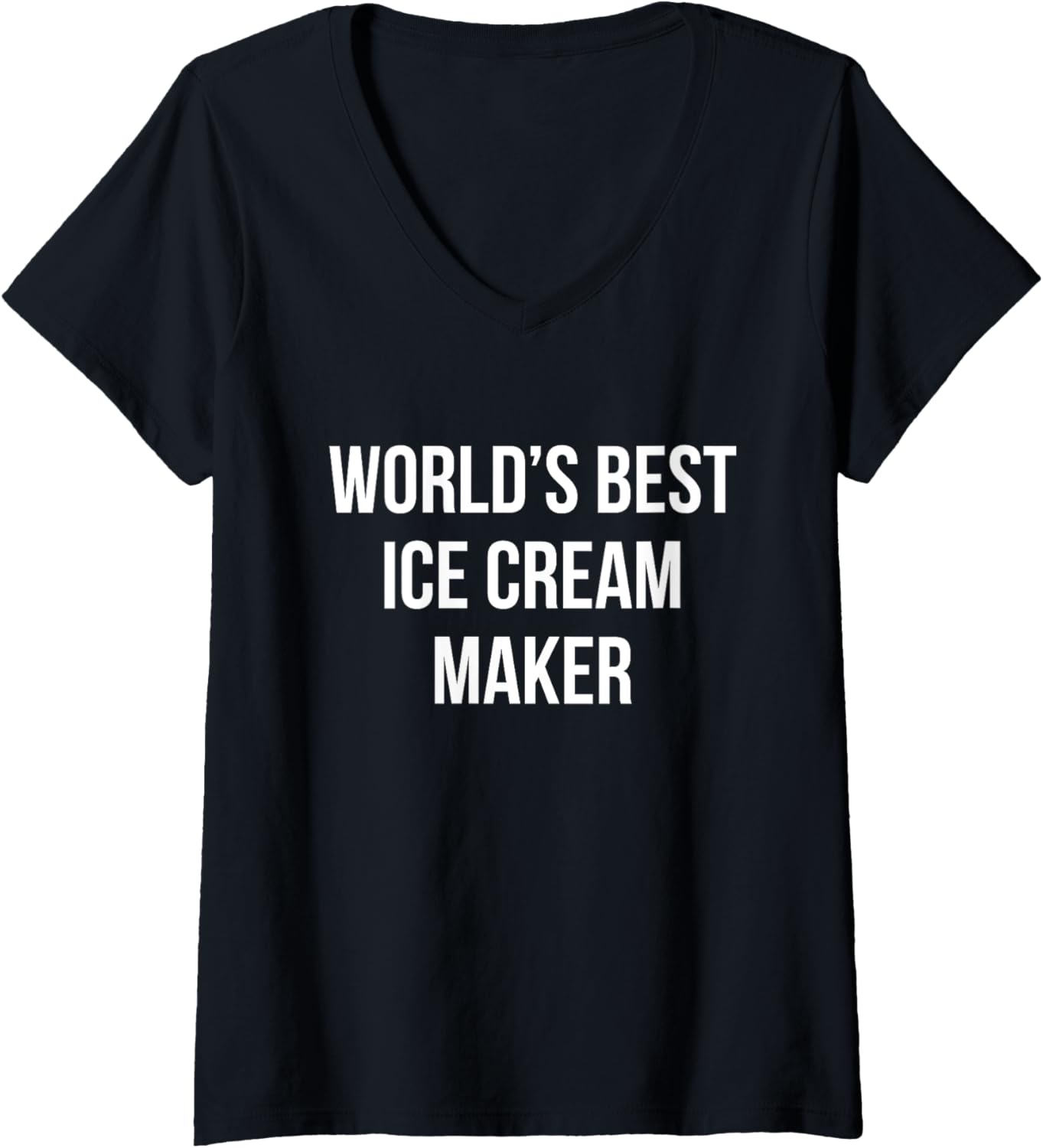 Womens Funny Ice Cream Maker V-Neck Apparel | Premium Quality | Comfort Daily Wear
