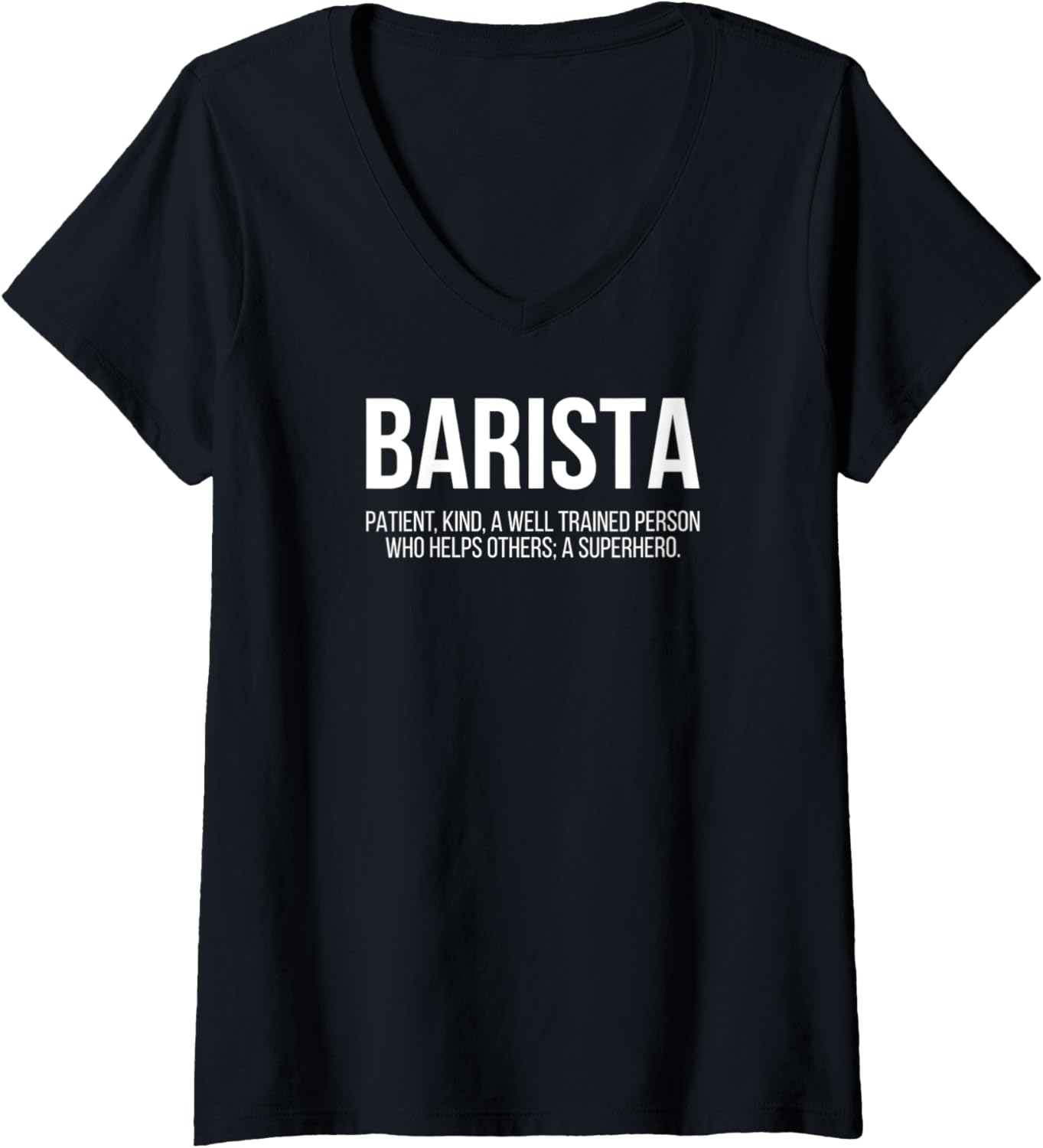 Womens Barista Definition Coffee Maker Baristas V-Neck Apparel | US Viral Style | Comfort Daily Wear