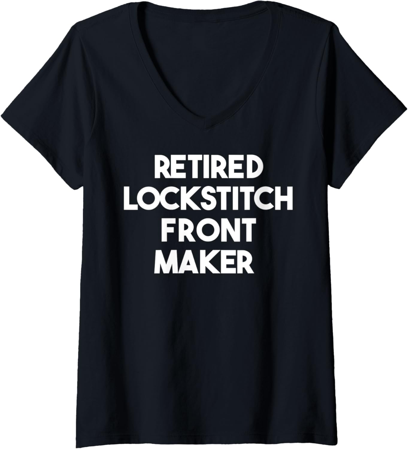Womens Retired Lockstitch Front Maker V-Neck Apparel | Trending 2025 | Aesthetic Fit