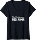 Womens World's Greatest Pizza Maker - V-Neck Apparel | Premium Quality | Perfect Gift Idea