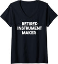 Womens Retired Instrument Maker V-Neck Apparel | Trending 2025 | Comfort Daily Wear