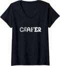 Womens Crafter is a maker with many Hobbies V-Neck Apparel | Trending 2025 | Comfort Daily Wear