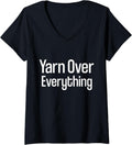 Womens Yarn Over Everything V-Neck Yarn Supply | Trending 2025 | Best Seller Choice