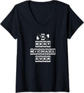 Womens Michael Name Shirt Best Michael Ever Gift For Michael V-Neck T-Shirt | Perfect Gift Idea