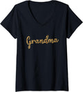 Womens Leopard Print Grandma Cute Simple Cheetah Mother s Day Gift V Neck Apparel Premium Print Hot Right Now