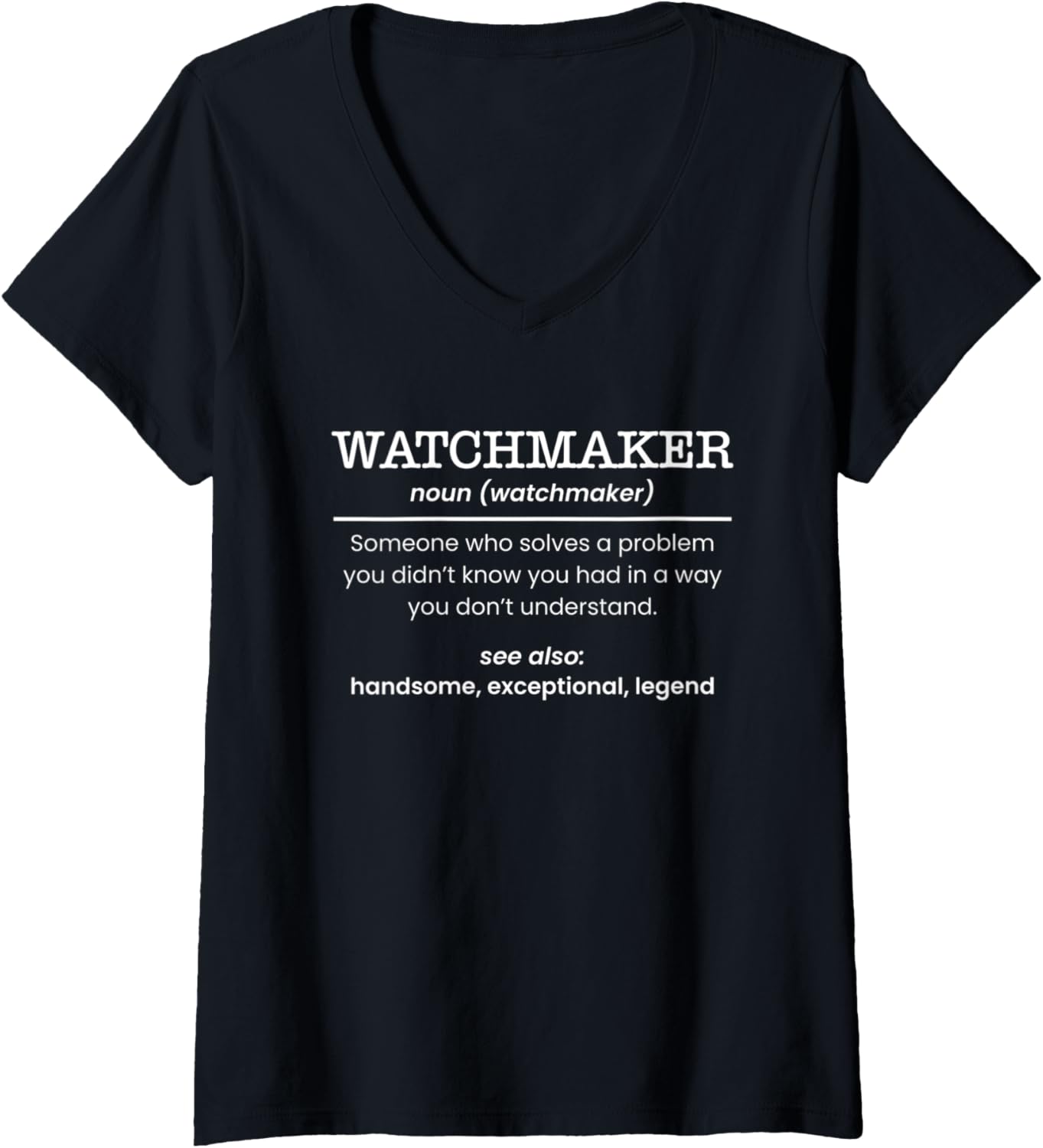 Womens Watchmaker Definition Watchmaker Horologist V-Neck Apparel | Trending 2025 | Comfort Daily Wear