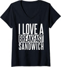 Womens Funny Sandwich Making Sammich - Breakfast Sandwich Maker V-Neck Apparel | High Search Volume | Aesthetic Fit