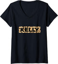 Funny Kelly Leopard Print Personalized Name Kelly V Neck Apparel Comfort Fit Best Seller Look