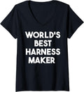 Womens World's Best Harness Maker V-Neck Apparel | Best Seller Pick | Must-Have Style