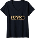 Funny Saylor Leopard Print Personalized Name Saylor V Neck Apparel High Search Demand Best Seller Look