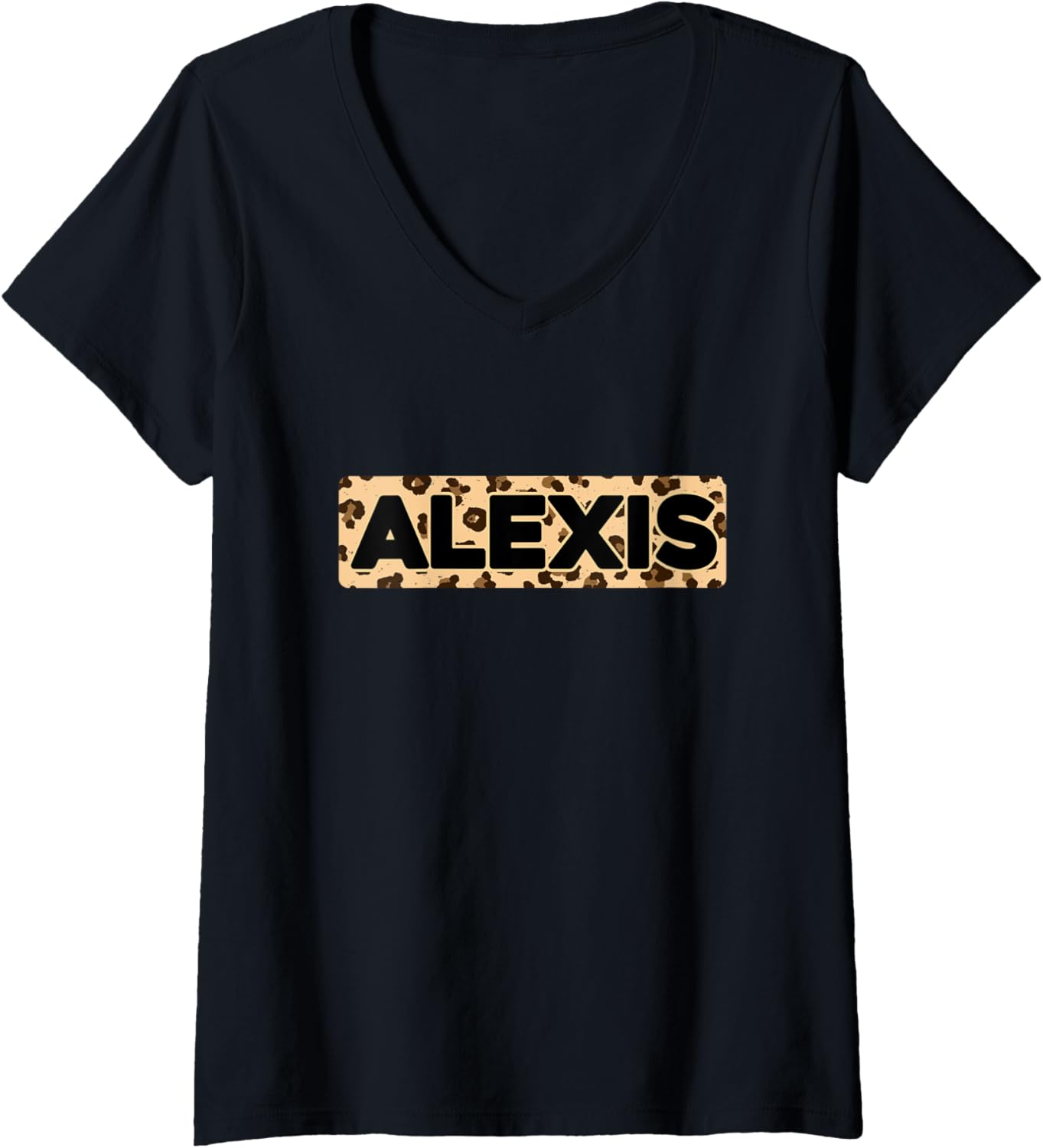 Funny Alexis Leopard Print Personalized Name Alexis V Neck Apparel Trending US Fan Favorite