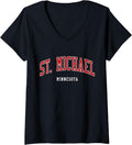 St. Michael Minnesota College University Style V-Neck Apparel | Viral Streetwear Style
