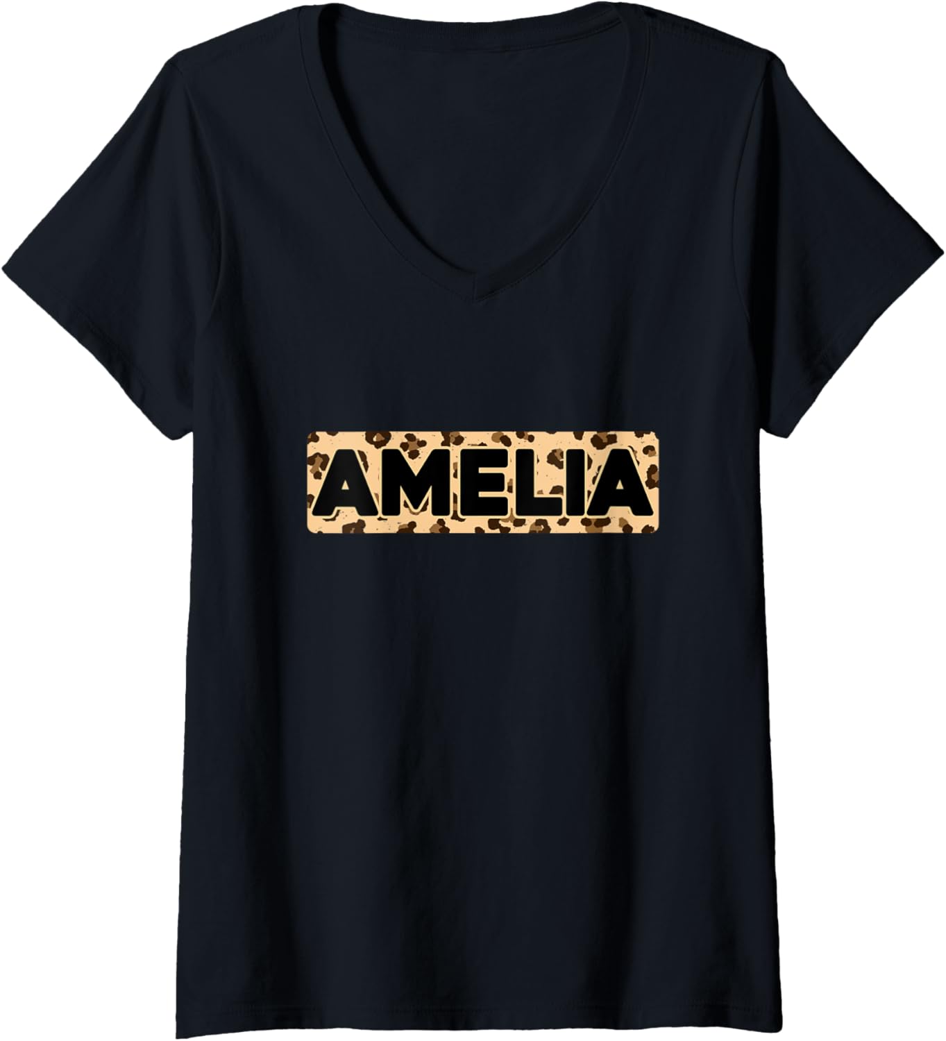 Funny Amelia Leopard Print Personalized Name Amelia V Neck Apparel Trending US Best Seller Look