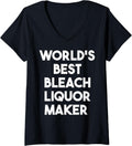 Womens World's Best Bleach Liquor Maker V-Neck Apparel | Trending 2025 | Perfect Gift Idea