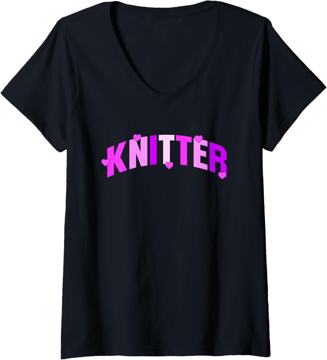 Womens Knitter Love Passion Yarn Crafting Hearts V-Neck Yarn Supply | Trending 2025 | Customer Favorite