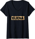 Funny Elena Leopard Print Personalized Name Elena V Neck Apparel High Search Demand Fan Favorite