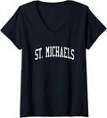 St. Michaels AZ Vintage Athletic Sports JS02 V-Neck Apparel | Everyday Casual Wear