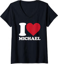 I Love Michael - I heart Michael V-Neck Apparel | Perfect Gift Idea
