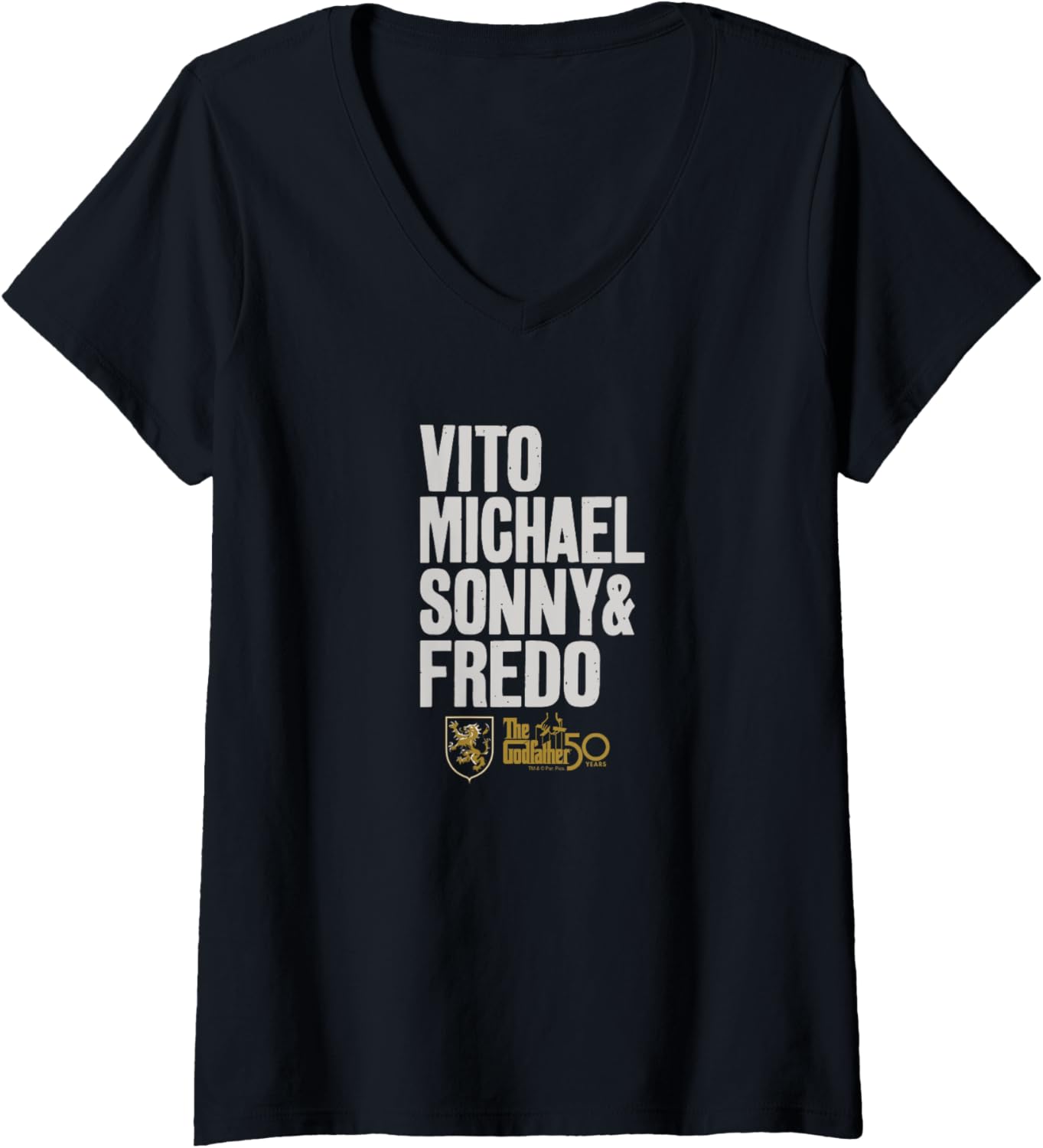 Womens The Godfather - Vito, Michael, Sonny, & Fred V-Neck Apparel | Perfect Gift Idea