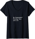 Womens My Superpower Turning Yarn Into Art Funny Quotes V-Neck Yarn Supply | Viral US Pick | Perfect for Crafters