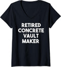 Womens Retired Concrete Vault Maker V-Neck Apparel | Premium Quality | Perfect Gift Idea