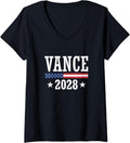 Womens J.D. Vance 2028 Presidential Election Republican President V-Neck Apparel | US Viral Style