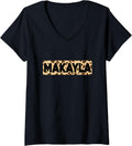 Funny Makayla Leopard Print Personalized Name Makayla V Neck Apparel Premium Print Everyday Wear