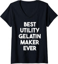 Womens Best Utility Gelatin Maker Ever V-Neck Apparel | US Viral Style | Aesthetic Fit