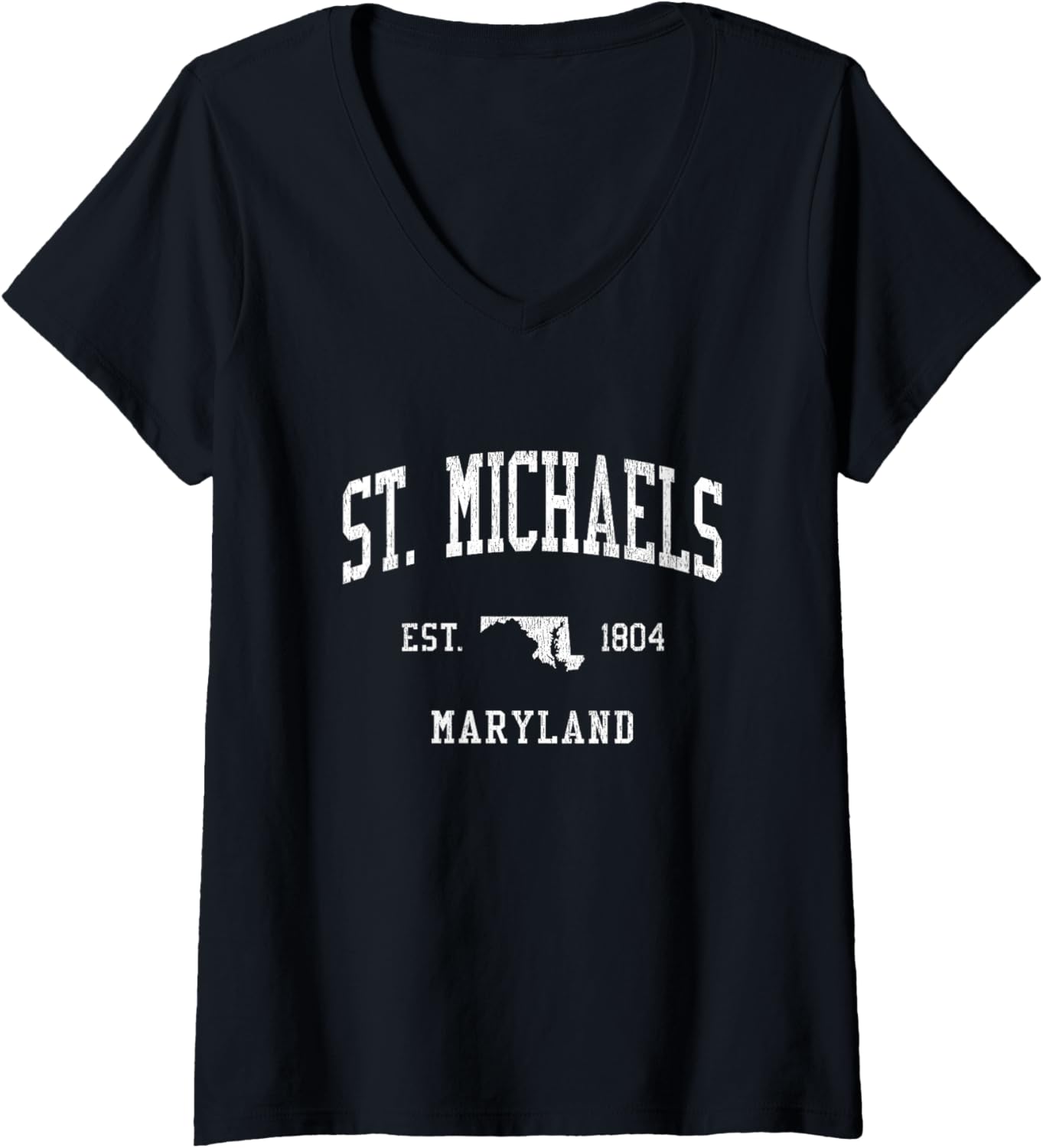 St. Michaels MD Vintage Athletic Sports JS01 V-Neck Apparel | Perfect Gift Idea
