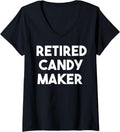 Womens Retired Candy Maker V-Neck Apparel | Premium Quality | Comfort Daily Wear