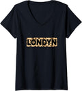 Funny Londyn Leopard Print Personalized Name Londyn V Neck Apparel Viral TikTok Find Everyday Wear