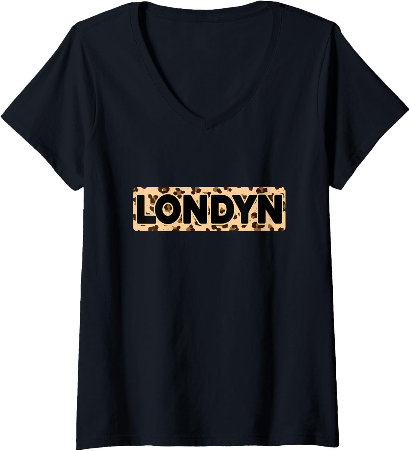 Funny Londyn Leopard Print Personalized Name Londyn V Neck Apparel Viral TikTok Find Everyday Wear