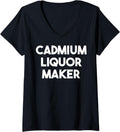 Womens Cadmium Liquor Maker V-Neck Apparel | High Search Volume | Aesthetic Fit