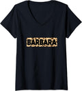 Funny Barbara Leopard Print Personalized Name Barbara V Neck Apparel Streetwear Style Everyday Wear