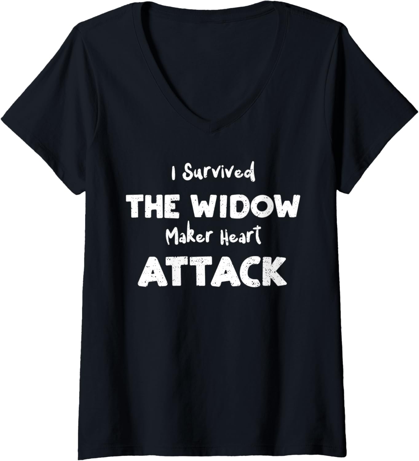 Womens Surgery I Survived The Widow Maker Heart Attack - Doctor V-Neck Apparel | Premium Quality | Must-Have Style