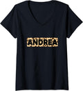 Funny Andrea Leopard Print Personalized Name Andrea V Neck Apparel Trending US Fan Favorite